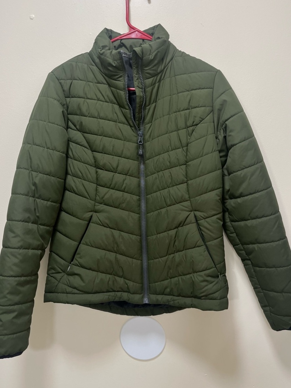DSG Olive Green Quilted Puffer Jacket